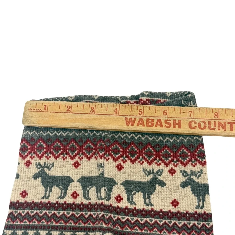 The Childrens Place Kids 3-6M Gray Red Reindeer Fair Isle Thermal Pajama Set